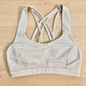 Lululemon white sports bra size 4!